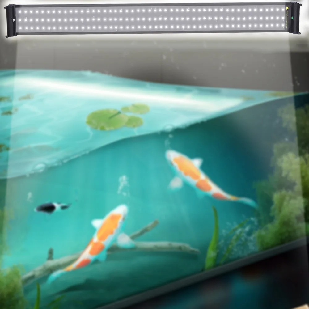 Аквариумных рыб коробка светодиодный светильник погружной светильник s с выдвижным козырьком кронштейны вилка европейского стандарта, 30 см 51 см 74 см 96 см 118 см