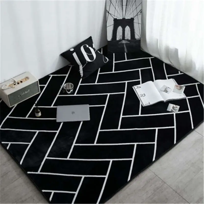 

Geometric Modern Big Carpets For Living Room Hallway Home Decor Bedroom Bedside Rugs Children's Study Room Anti Slip Floor Mat