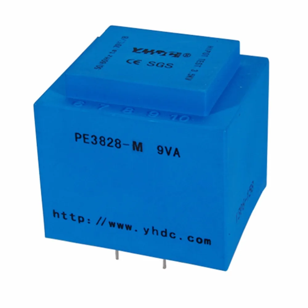 PE3828-M 9VA 230В/2*6 в Expory отвод инкапсулированный безопасный изолирующий трансформатор