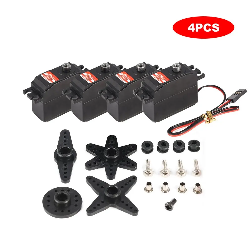 

4 PCS JX PDI-2504MG/PDI-2506MG 4.8V-6V 4KG Metal Gear Digital Core Servo for RC 450 500 Helicopter Fixed-wing Airplane Parts