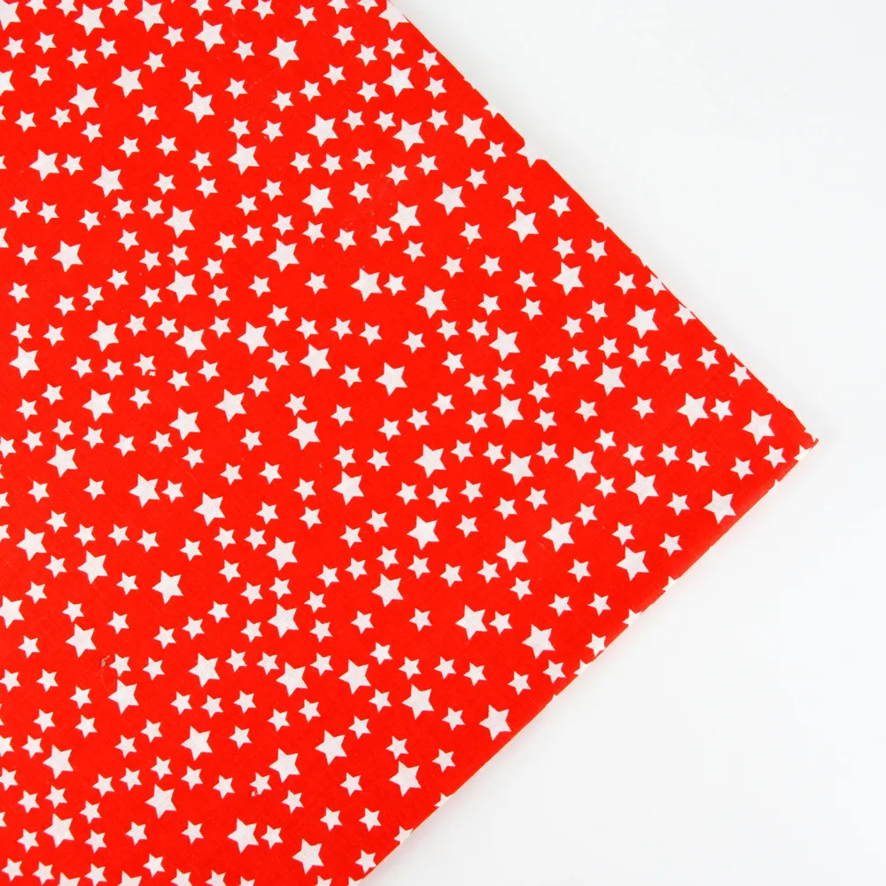 

158cm x half meter red star print Cotton Fabric Patchwork For Sewing Scrapbook Cloth Tissue For Quilt Needlework Pattern