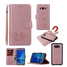 J3 J5 2016 Étui En Cuir! luxe Vintage Oiseau Flip Portefeuille Cas Magnétique de Couverture Arrière Pour Samsung Galaxy J3 J300 J310 J3 J5 J510