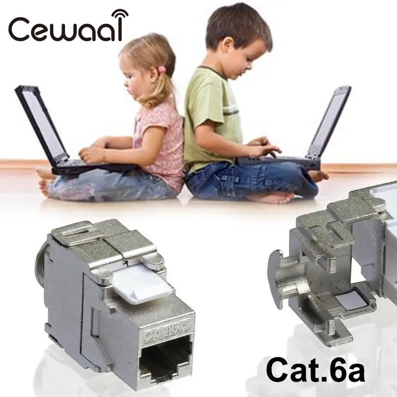 Сплав Keystone Jack Plug Cat.6A RJ45 сетевой Экранированный модуль магнитной защиты без