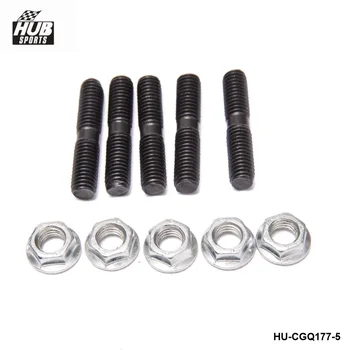 

5 x Turbo Stud & Lock Nut Kit M8x1.25 For Nissan GTR Garrett Ball Bearing GT28R GT30R HU-CGQ177