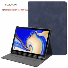 Чехол с карандаш держатель для Samsung Galaxy Tab S4 10,5 T830 SM-T835 10,5 дюймовый планшет стенд Smart Cover чехол с авто режимом включения и выключения