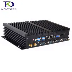 Kingdel Win10 безвентиляторный Intel Celeron C1037U/Core i5 3317u HTPC мини компьютер с двумя Gigabit LAN 4 com HDMI 300 м WI-FI nc250