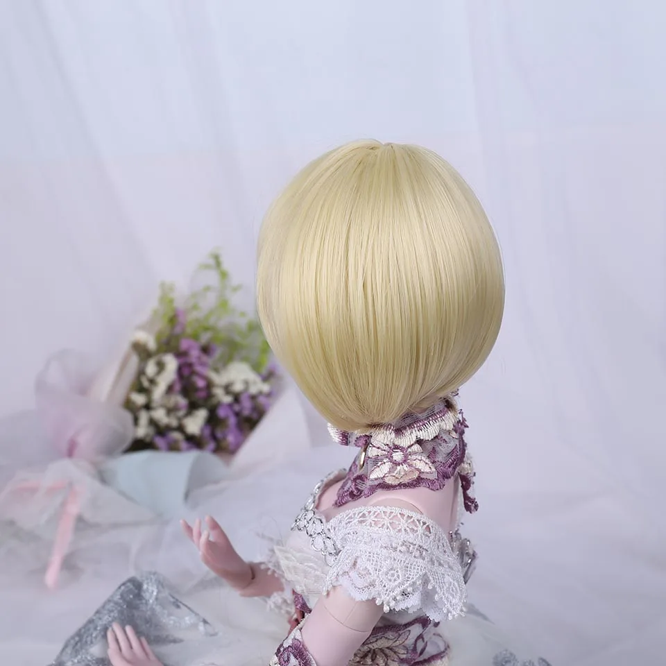 Cataleya BJD парик 1/3 1/4 короткие черные прямые и кудрявые челки волос Высокая температура волокна для куклы