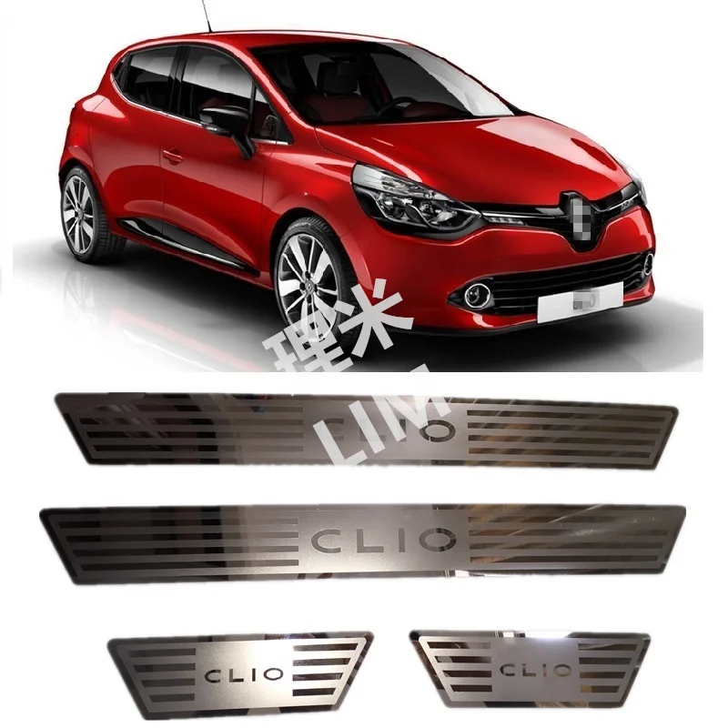 Sesuai untuk Renault CLIO IV CLIO 4 RS Grandtour 2014 2015 2016 2017 2018 Scuff Plate Door Sill Cover Trim Car Accessories