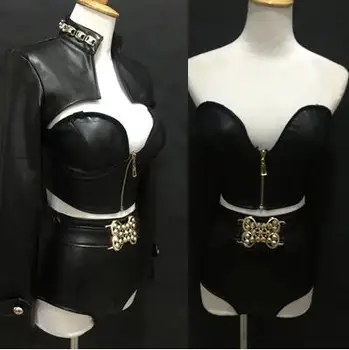 

Halloween Stage Costumes For Singers Bar Jazz Dance Costume Sexy short Photography Catwalk Stage Sexy Dance Clothes Bodysuit