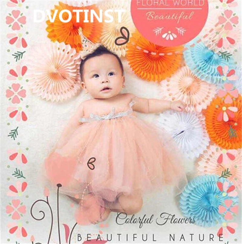 

Dvotinst Baby Photography Props Fans Gardern Theme Background Costume Clothes Set Fotografia Decoration Studio Shoot Photo Props
