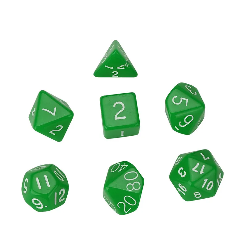 7Pcs Game Dice Pearl Grain D4-D20 Multi Sided Dices Set For TRPG Game Digital Dice High-end Entertainment Tools #2N23 (7)