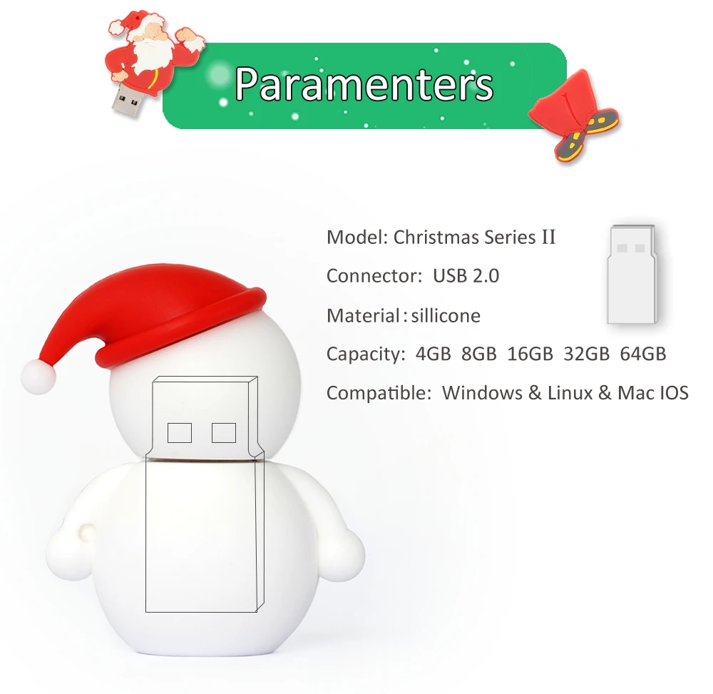 USB Flash Drive Pendrive Cartoon Santa Claus Christmas Tree Elk Deer Pen Drive 4GB 8GB 16GB 32G 64GB Memory Stick Christmas Gift USB Flash Drive Pendrive Cartoon Santa Claus Christmas Tree Elk Deer Pen Drive 4GB 8GB 16GB 32G 64GB Memory Stick Christmas Gift