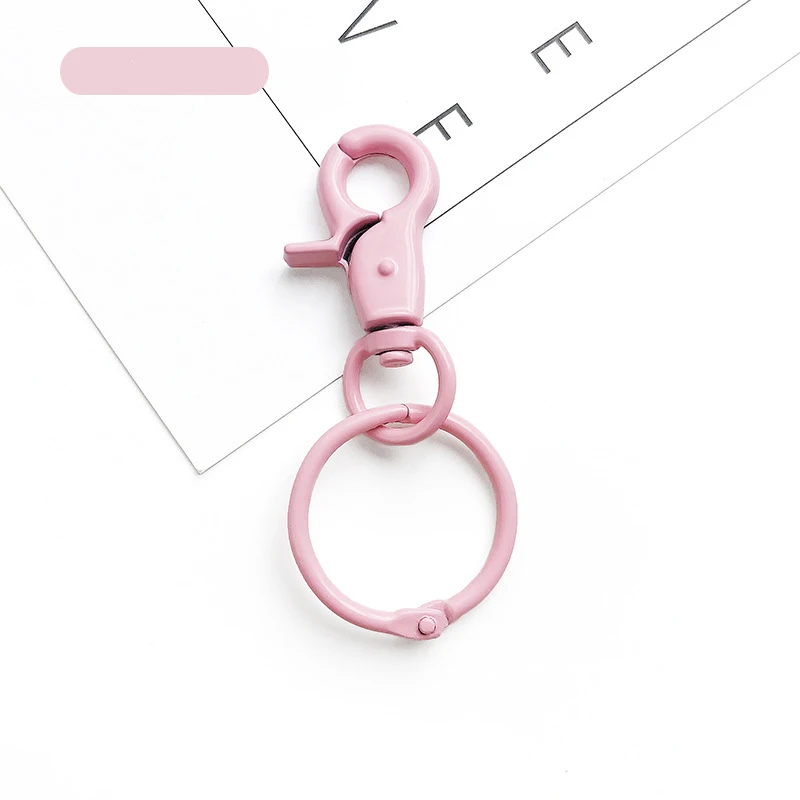 5 шт. много цветов краски брелок креативное Открытое кольцо DIY сумка Пряжка брелок собака пряжка крюк ювелирные изделия Аксессуары Поиск - Цвет: pink