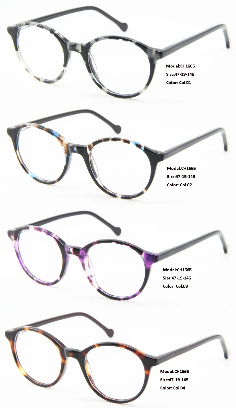 Wholesale Eye Wonder High quality Vintage Hand made Full rim Designer Acetate Round Eyeglasses