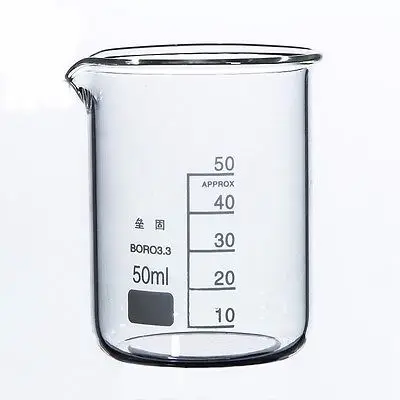 50ml Low Form Beaker Chemistry Laboratory Borosilicate Glass