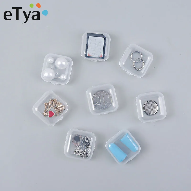 ETya Mini joyero portátil para mujer, caja organizadora de accesorios de viaje, caja de embalaje de joyería multifunción, 10 Uds., envío directo