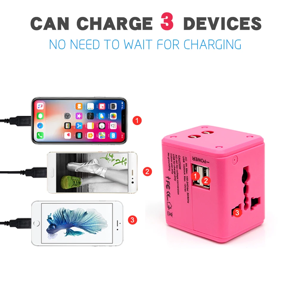 Electric Plug Power Socket Adapter International Travel Universal Charger Converter EU UK US AU Double USB Charging For Phone (10)