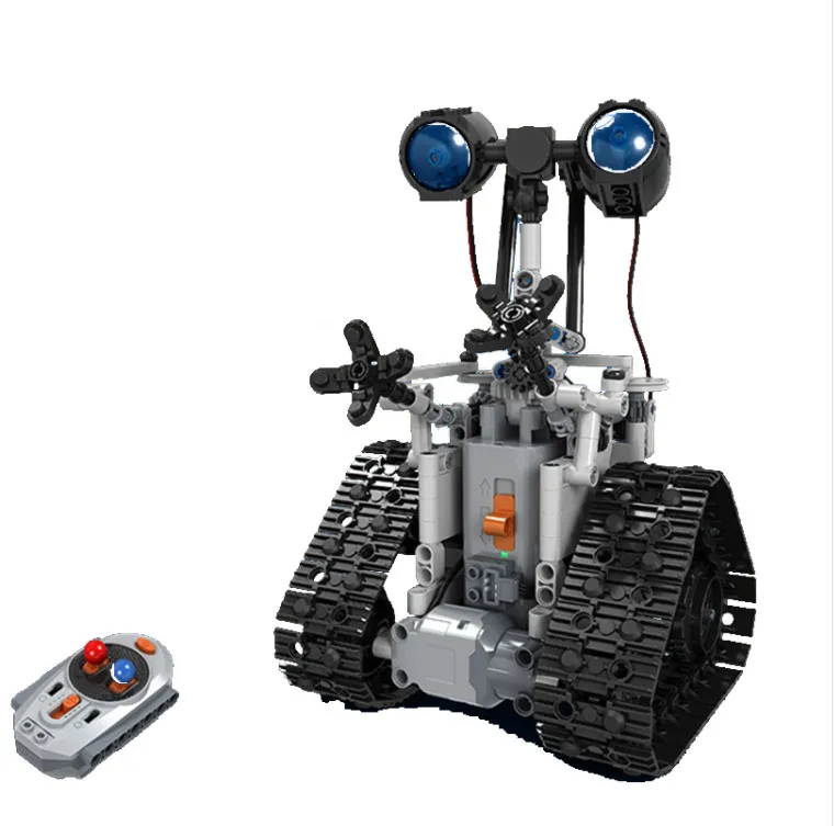 

DIY 2.4G Patrol RC Robot Block Building Infrared Control Assembled Robot Toy