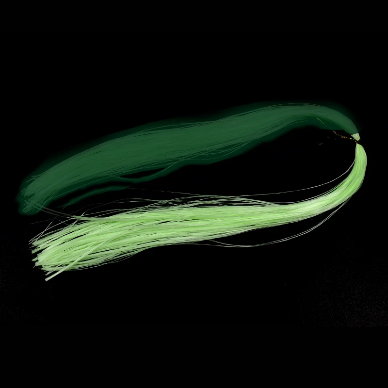 Wifreo 2 пакета зеленый цвет светящийся материал для вязания мушек EP Minnow fiber темные