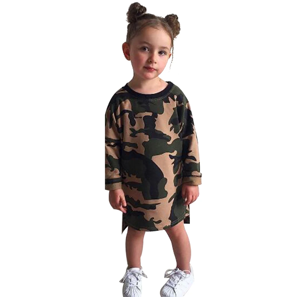 Повседневная одежда для малышей; футболка для мальчиков и девочек; Камуфляжный хлопковый спортивный костюм с длинными рукавами; детский Камуфляжный От 1 до 6 лет