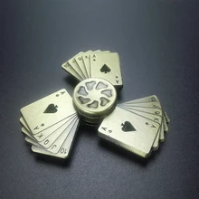 Ретро Бронзовый металлический покер Спиннер продолжительное вращение низкий уровень шума высокая скорость тонкой ручной Спиннер