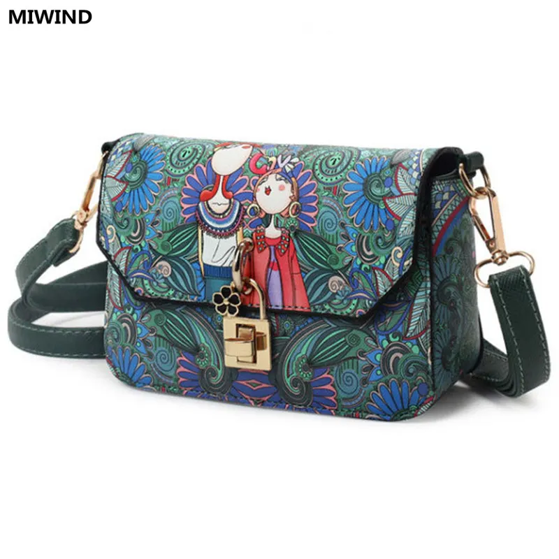 women small square bag messenger bags shoulder crossbody Bags Ethnic