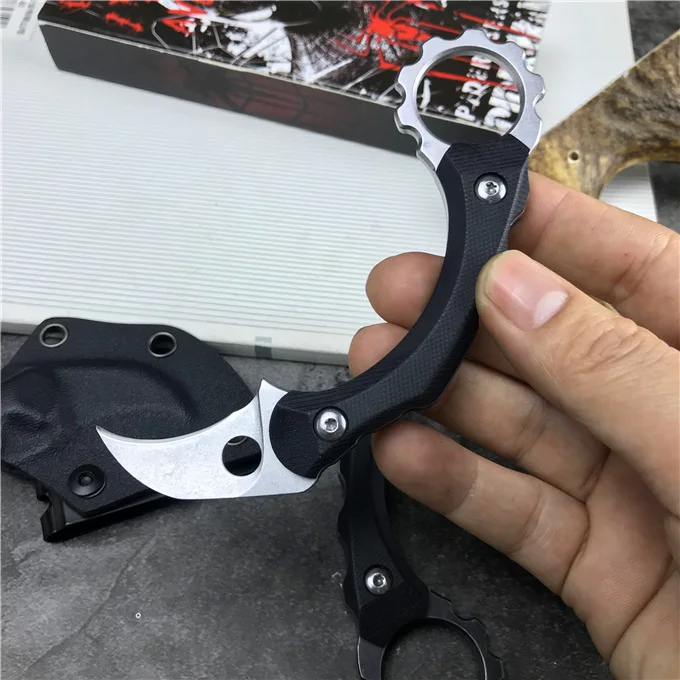 TRSKT Karambit нож практика шеи, 9cr18Mov лезвие с K оболочкой, 60Hrc охотничий открытый инструмент походные ножи рыболовные инструменты