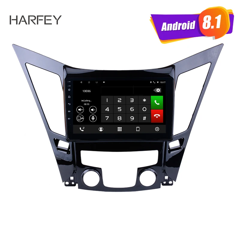 

Harfey GPS Navigation system 9" Android 8.1 For HYUNDAI Sonata i40 i45 2011-2015 with TPMS DVR OBD II AUX USB SD SWC 3G WiFi