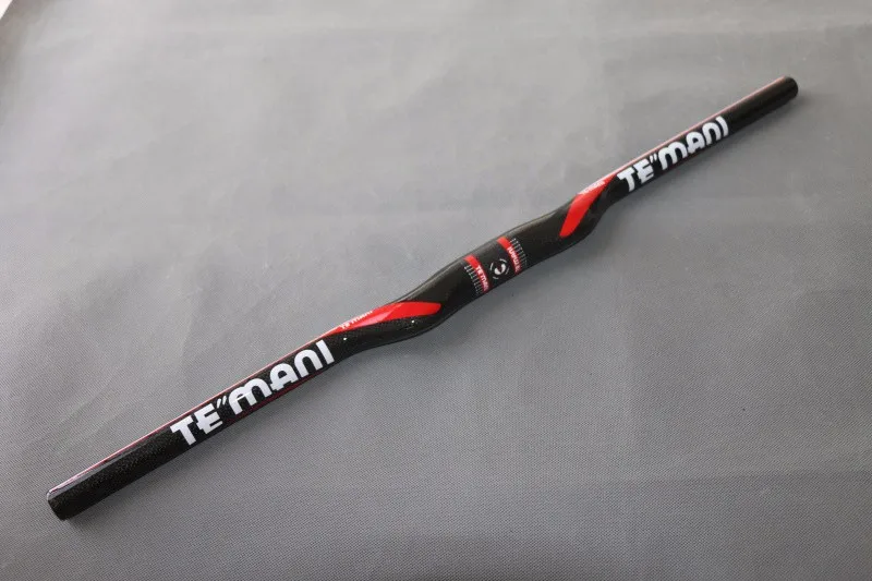 

TEMANI 3K BMX Folding Bike Handle Bar Carbon MTB Bicycle Rise/Flat Handlebar 25.4*580/600/620/640/660/680/700mm Parts