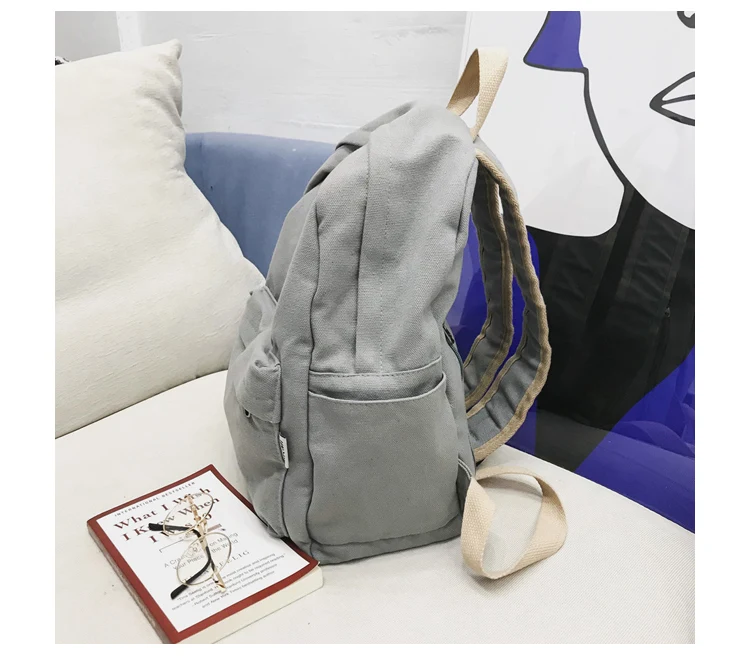 Janespri High Quality Backpack Canvas Women Backpack Solid Mochila Escolar Girls Laptop Backpack School Bags Backpack for teens_35-2_03