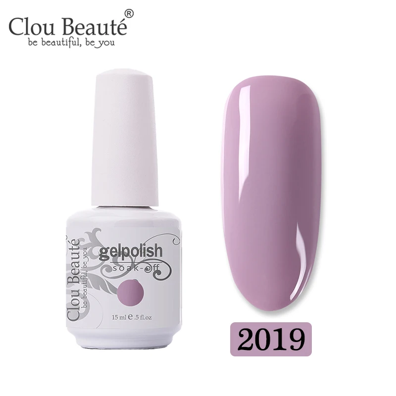 Clou Beaute 375 цветов набор гель-лаков полуперманентный Vernis Матовый верхний слой УФ-гель для ногтей топовый лак впитывающий Гель-лак - Цвет: 2019