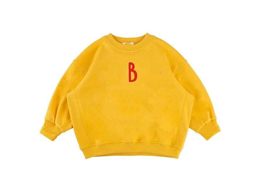Kid Yellow Long Sleeve Cotton Shirt for Children Boys Fashion Spring