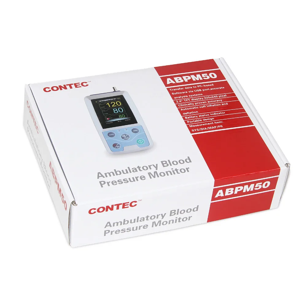Preise ABPM50 24 stunden Langzeit blutdruck monitor Holter Abpm Holter BP Monitor mit software contec