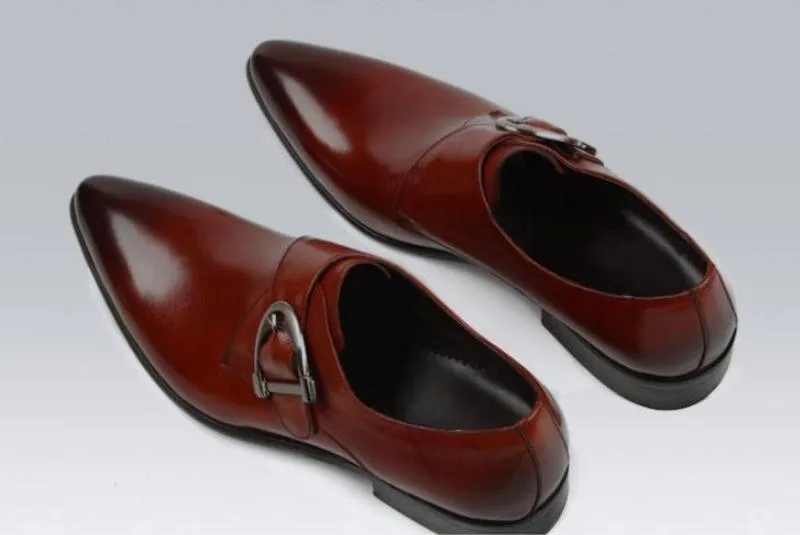 Escritório Nova Tamanho 1 Dos Moda Design Fivela Bico 2 Derby Sapatos Trabalho De Genuíno Couro Vestido Mens Do Homens 44 Carreira Fino Sapatas Casamento 44r6T