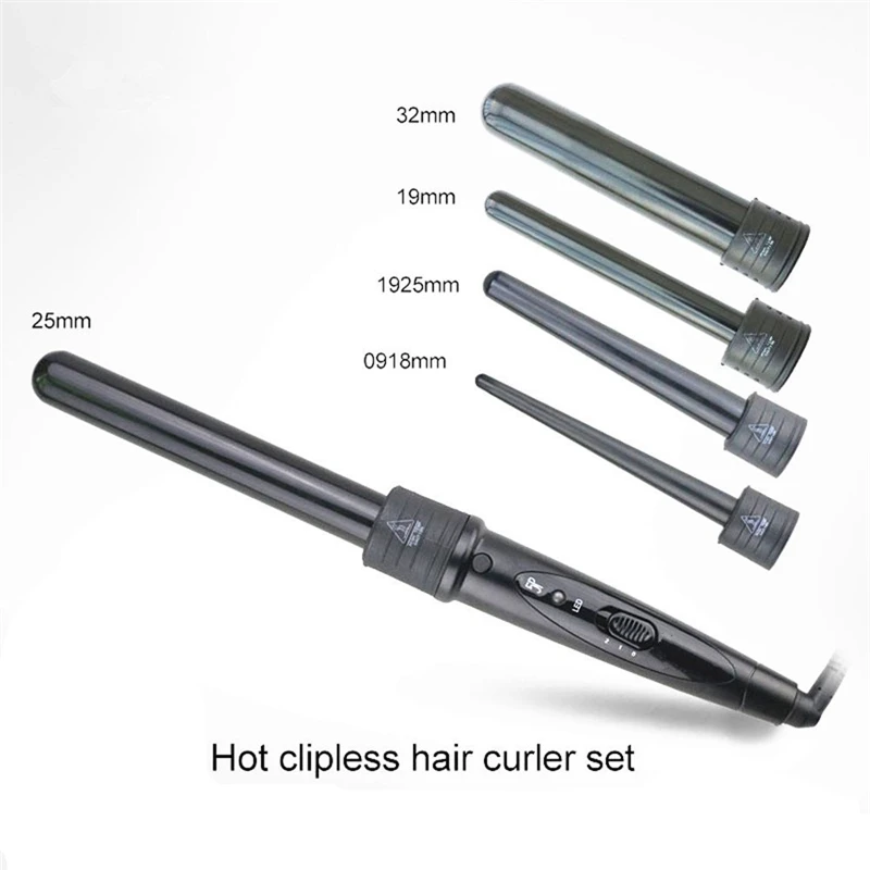 

Rizadores De Cabello Electric Hair Comb Hair Curling Iron Machine Ceramic Curler Kit 5 Size 09-32mm Wand Rollers PTC heating