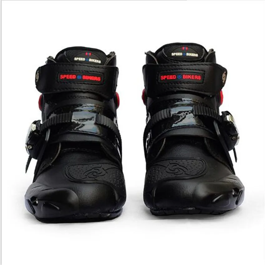 Кожаные ботинки в байкерском стиле; ботинки для скоростных гонок; ботинки для мотокросса; водонепроницаемые ботинки для верховой езды