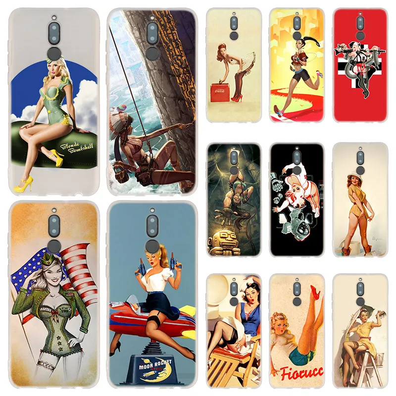 

PinUp Pin Up Girl Phone Case FOR Huawei Mate 10 20 30 Lite 20X 10 Pro Nova 3 4 5i Y7 Y9 2019 2018 Cover