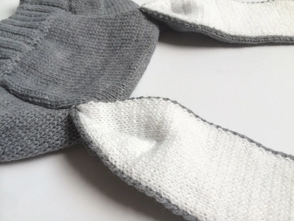 TELOTUNY baby beanie зимняя шапка вязаная крючком для мальчиков и девочек с ушками От 8