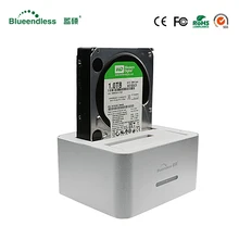 1pc hdd housing box 2 bay 4 TB per sata SATA II SATA III usb 3.0 2.5 3.5 enclosure hdd ssd docking station for hard disk