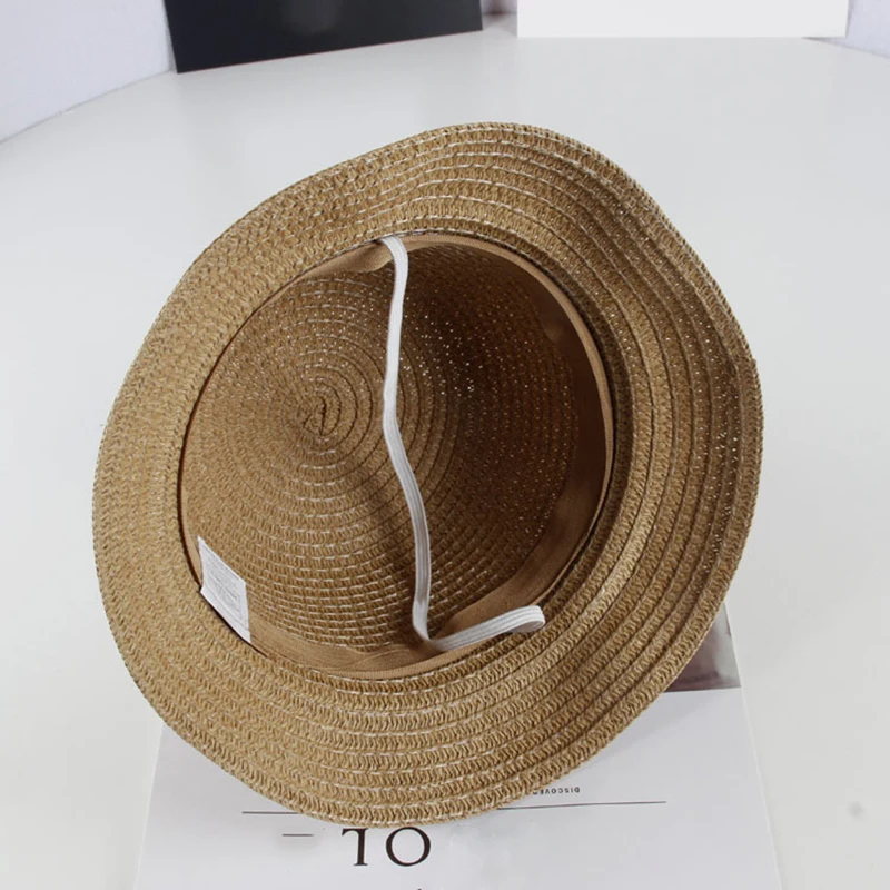 Лето Дети солнца пляжная шляпа бантом дети соломенная шляпа для девочек Повседневное Панама