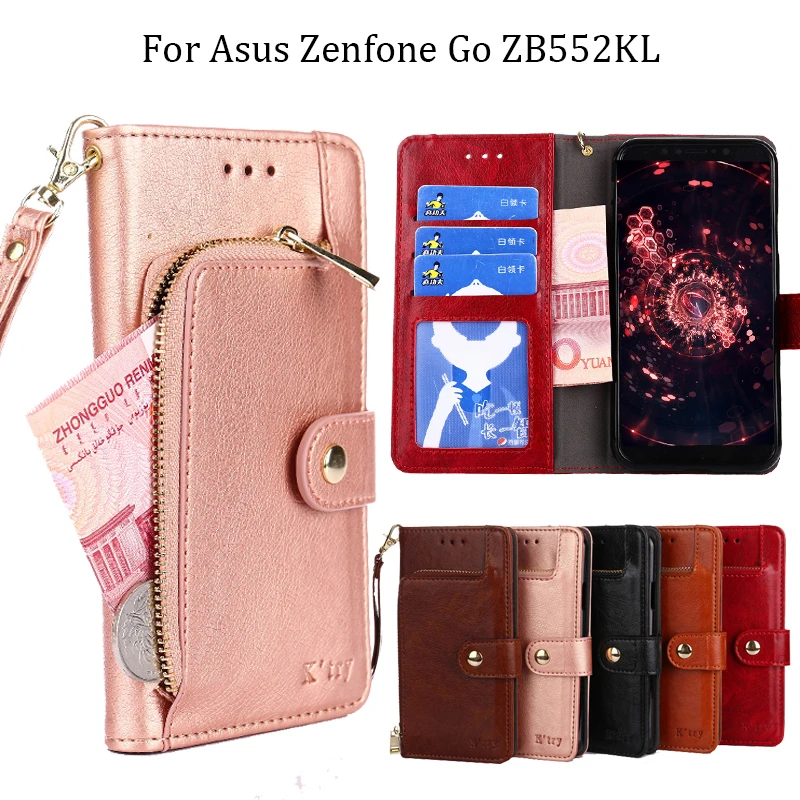 

Asus Zenfone Go ZB552KL Case Wallet PU Leather Phone Case Asus Zenfone Go ZB552KL ZB ZB552 552 552KL KL X007D X007DB Case Cover