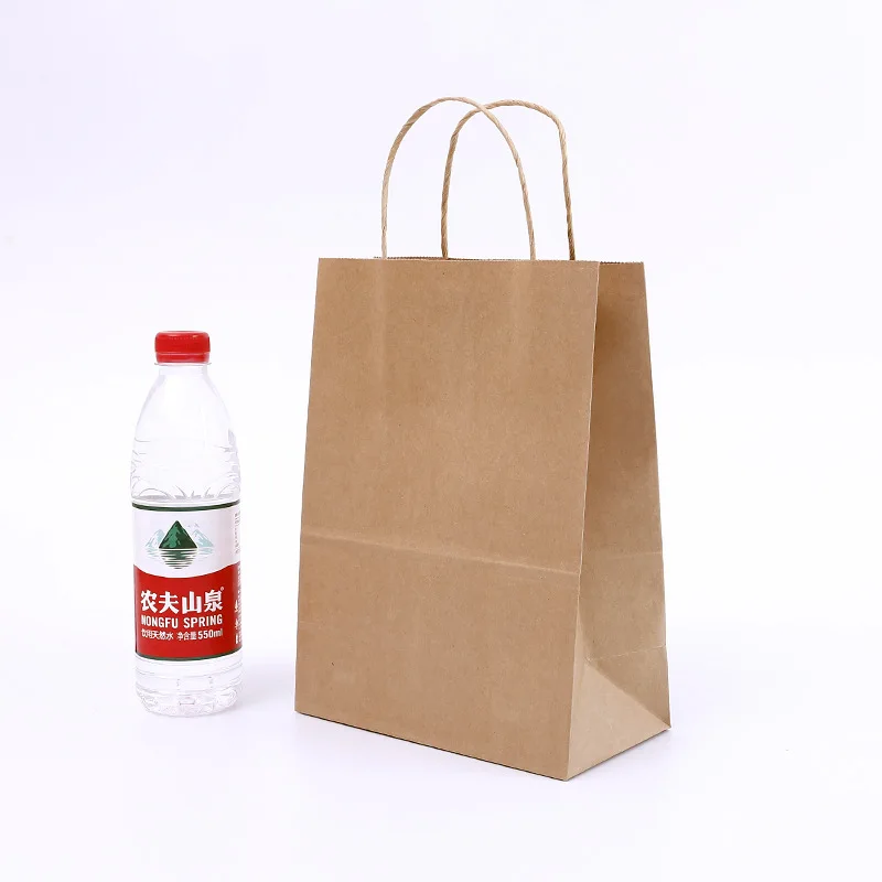 Сумки для покупок крафт-бумажная сумка прочная твердая без логотипа настраиваемая - Цвет: 20