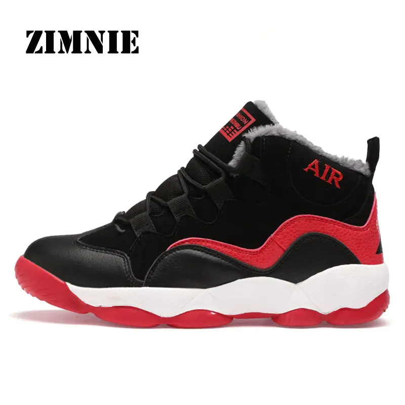 

ZIMNIE Warm Running Shoes Men Plush Fur Lining New Arrival Comfortable Sport Shoes Air Cushion Sneakers Running Shoes Size 36~44