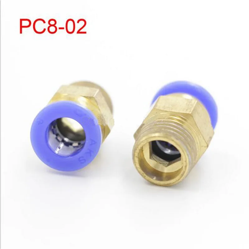 

Free Shipping 10 Pcs PC8-02 New Standard Straight Pneumatic Tube Plastic FittingFast Connector
