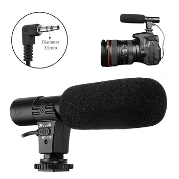 

3.5mm Universal Microphone External Stereo Mic for Canon Nikon DSLR Camera DV Camcorder DU55