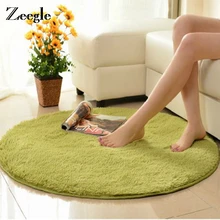 Zeegle мягкий пушистый Толстый круглый ковер для гостиной, противоскользящий детский пол, ковер для спальни, коврик для йоги, мягкий детский игровой коврик
