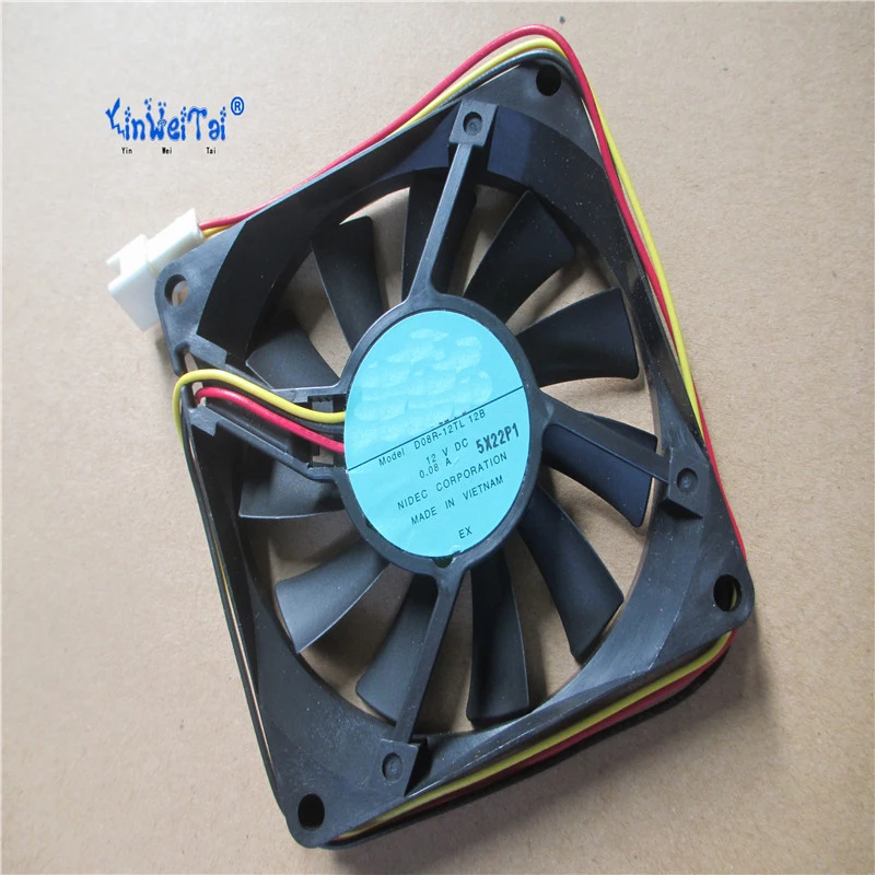 

2PCS 8015 12V D08R-12TL 12B 8Cm Silence Cooling fan With 0.08A 80*80*15mm 3 Wires 3Pins For Case Power Supply