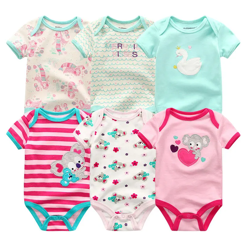 Комбинезон для новорожденных девочек, одежда г., летний детский комбинезон, от 3 до 12 месяцев, Roupa de bebe, пижамы одежда для маленьких мальчиков с короткими рукавами и рисунком - Цвет: BDS6084