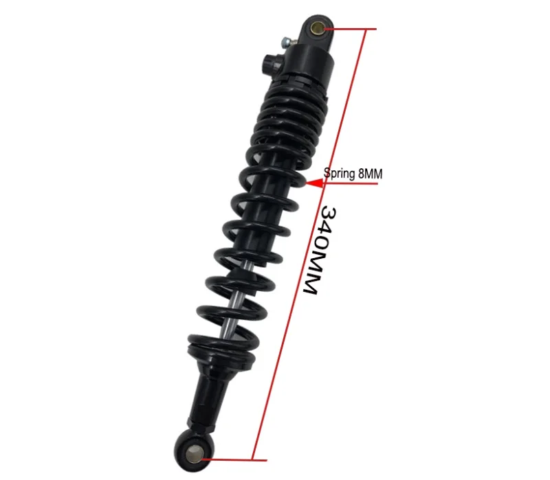 1 Pair new Universal 360MM Spring 8MM Motorcycle Shock Absorbers for Yamaha KTM Dirt bikes Gokart ATV Titanium