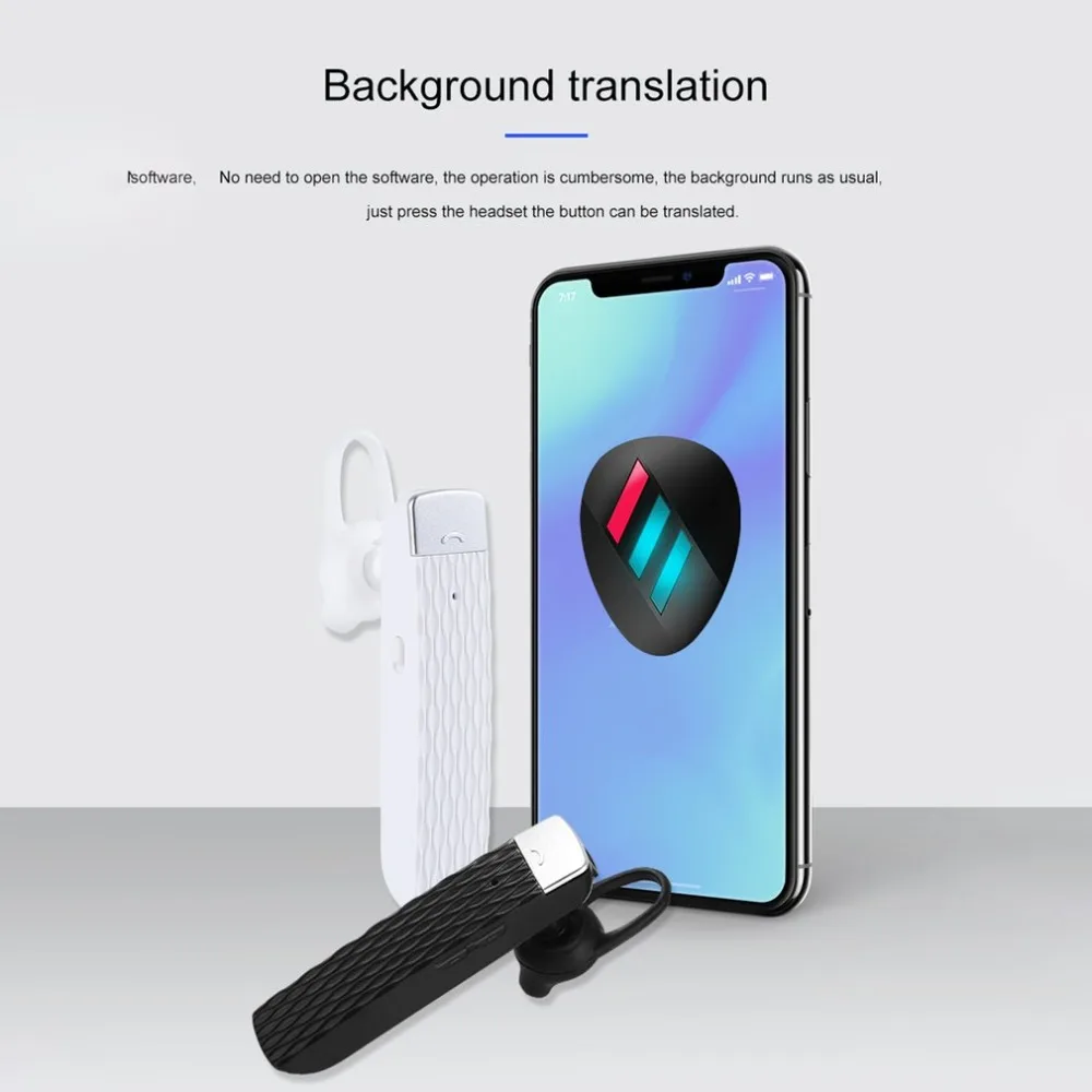 T2 Smart Voice Translator гарнитура мгновенный перевод беспроводные наушники в режиме реального времени перевод для путешествий бизнес